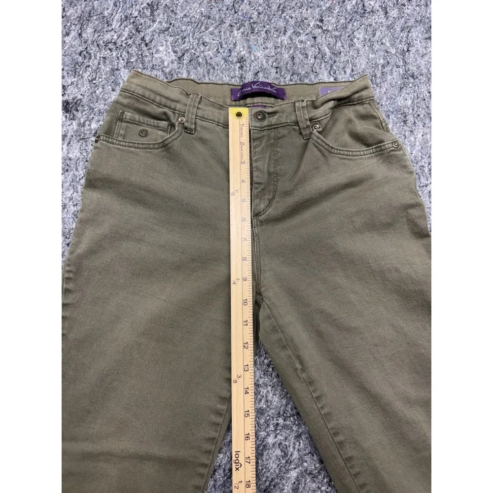Gloria Vanderbilt Amanda‎ High Rise Tapered Jeans Olive Green Size 6 Short